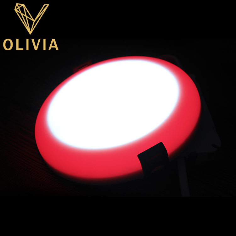 مصباح LED مزدوج اللون قابل للتعديل بدون إطار