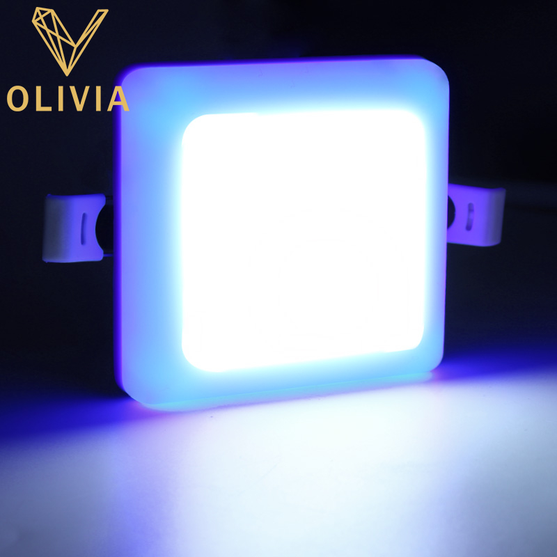 مصباح LED بدون إطار مزدوج اللون قابل للتعديل SQ